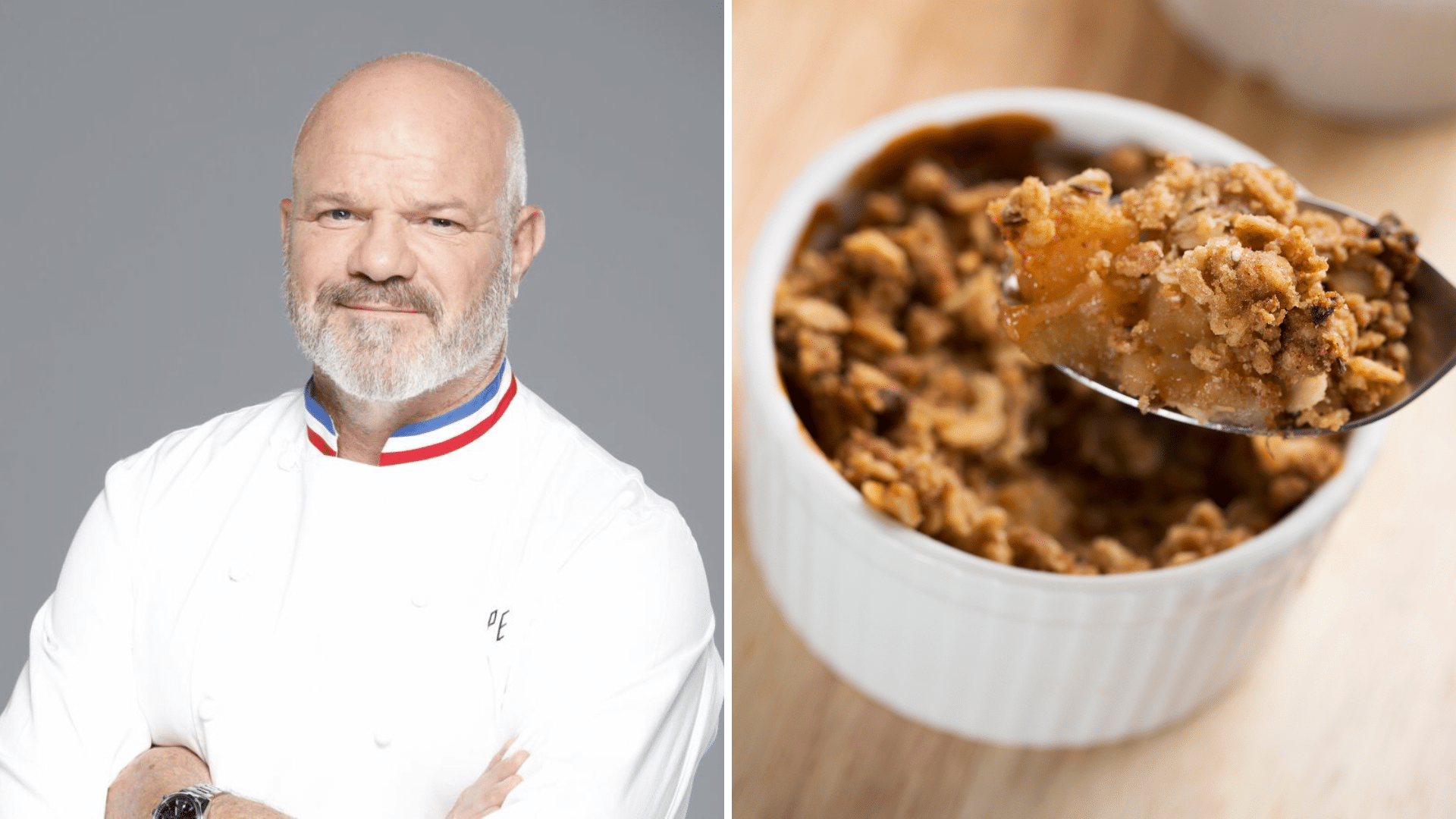 La savoureuse recette de crumble aux pommes par Philippe Etchebest