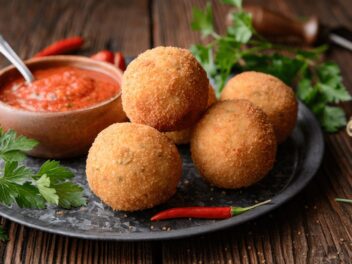 Recettes Apéro dînatoire : Arancini à la courge butternut, sauge et gorgonzola
