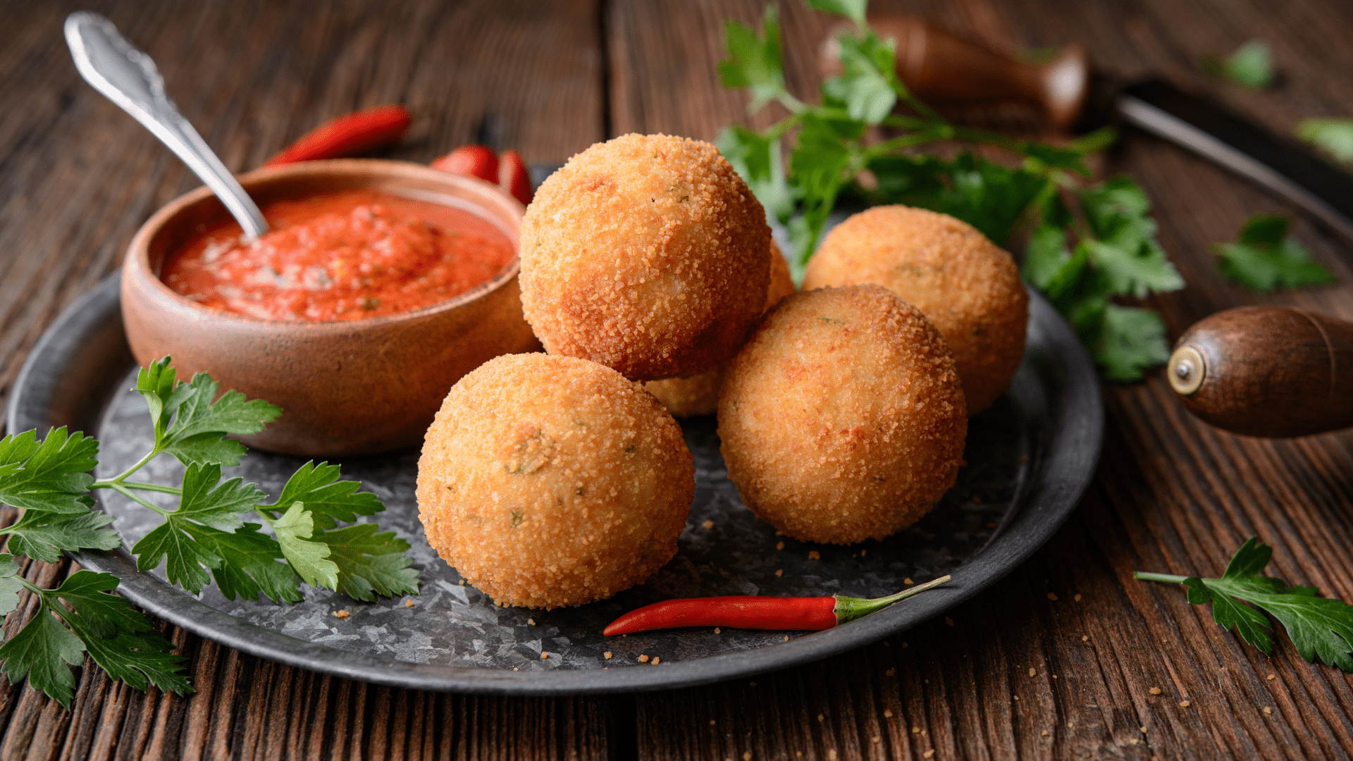 Recettes Apéro dînatoire : Arancini à la courge butternut, sauge et gorgonzola