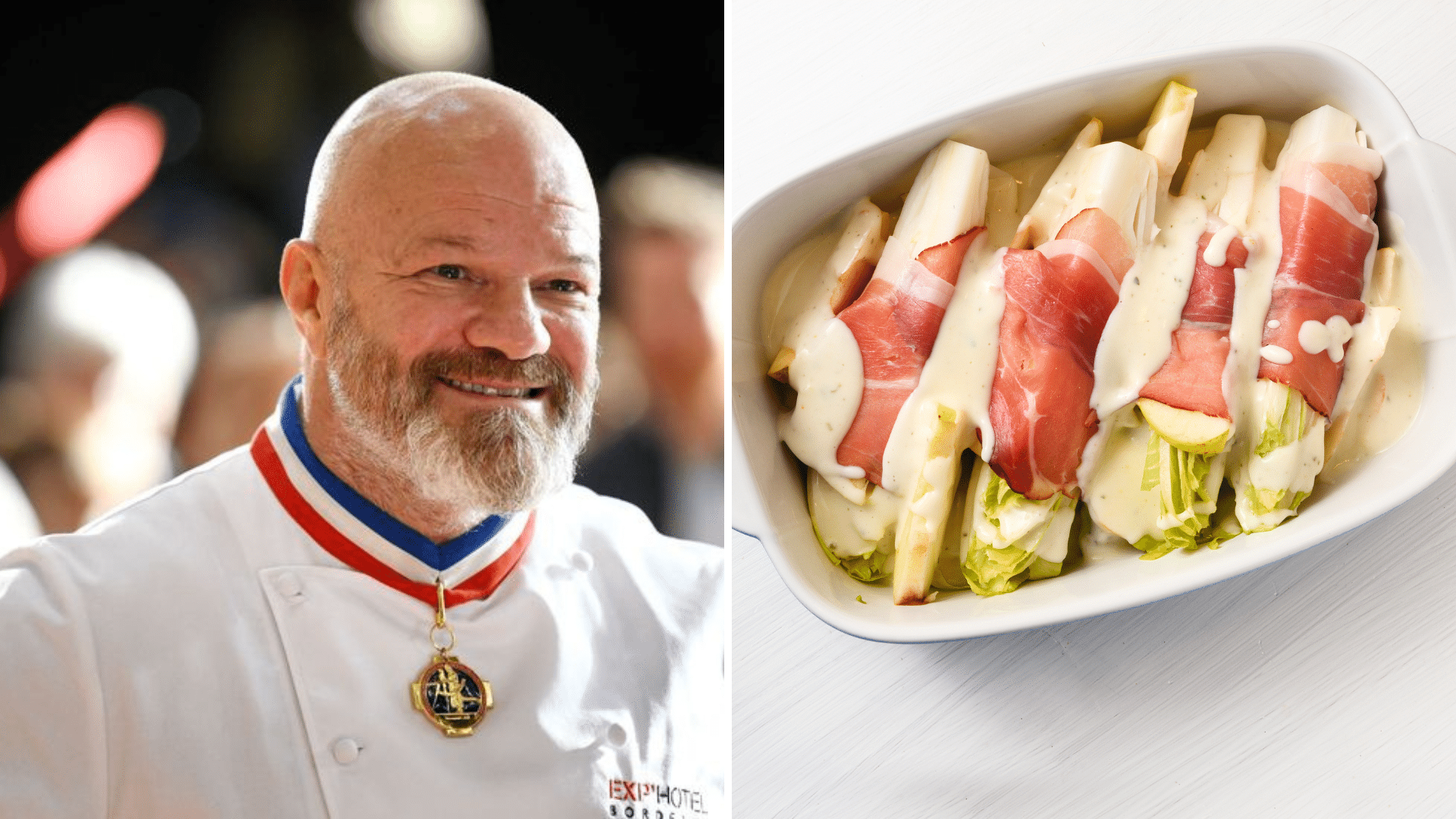 Le chef Philippe Etchebest revisite les endives au jambon