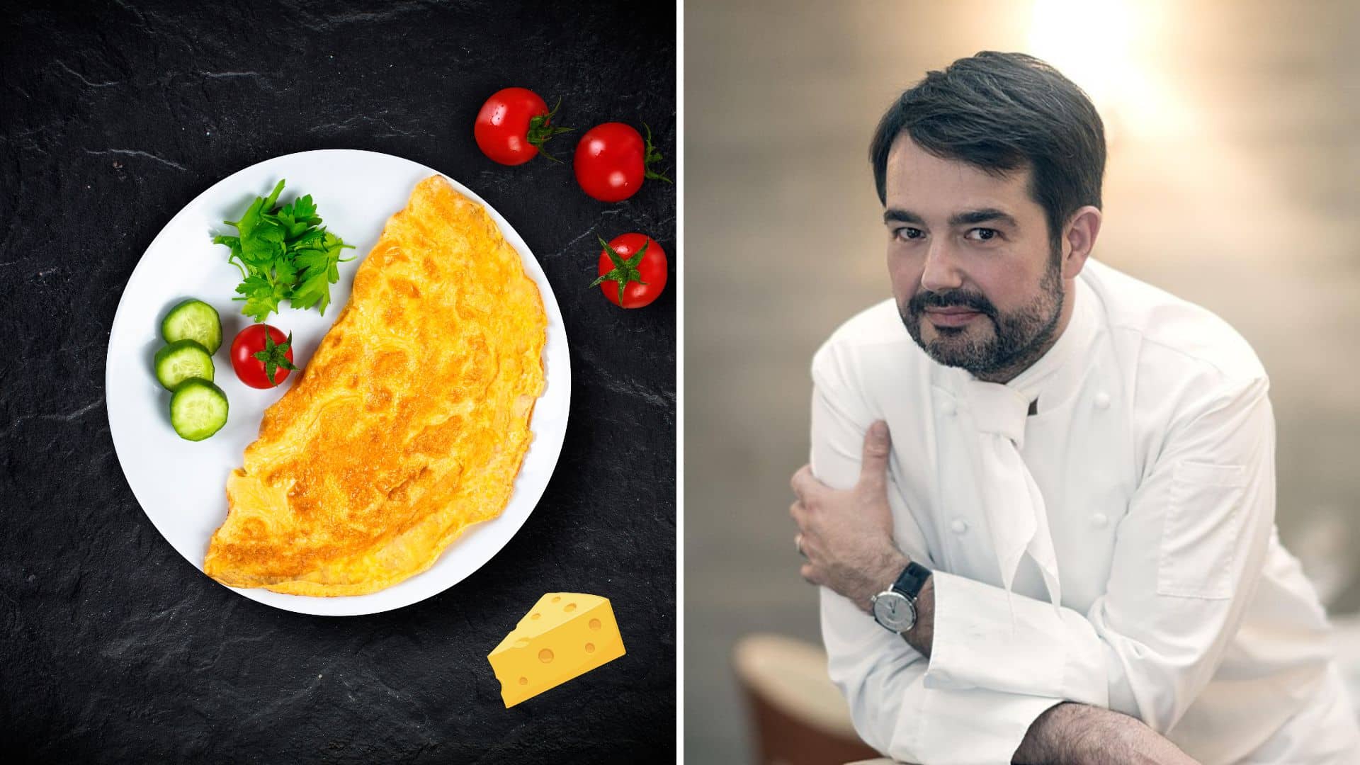 Recette facile : omelette soufflée au comté et mont-d’or par Jean-François Piège