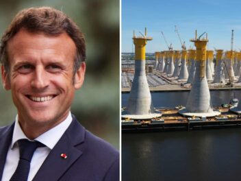 Emmanuel Macron inaugure le parc éolien de Fécamp lors d’une visite officielle