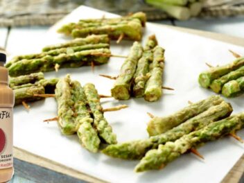 Recette printanière : Tempura d’asperges à la vinaigrette wafu