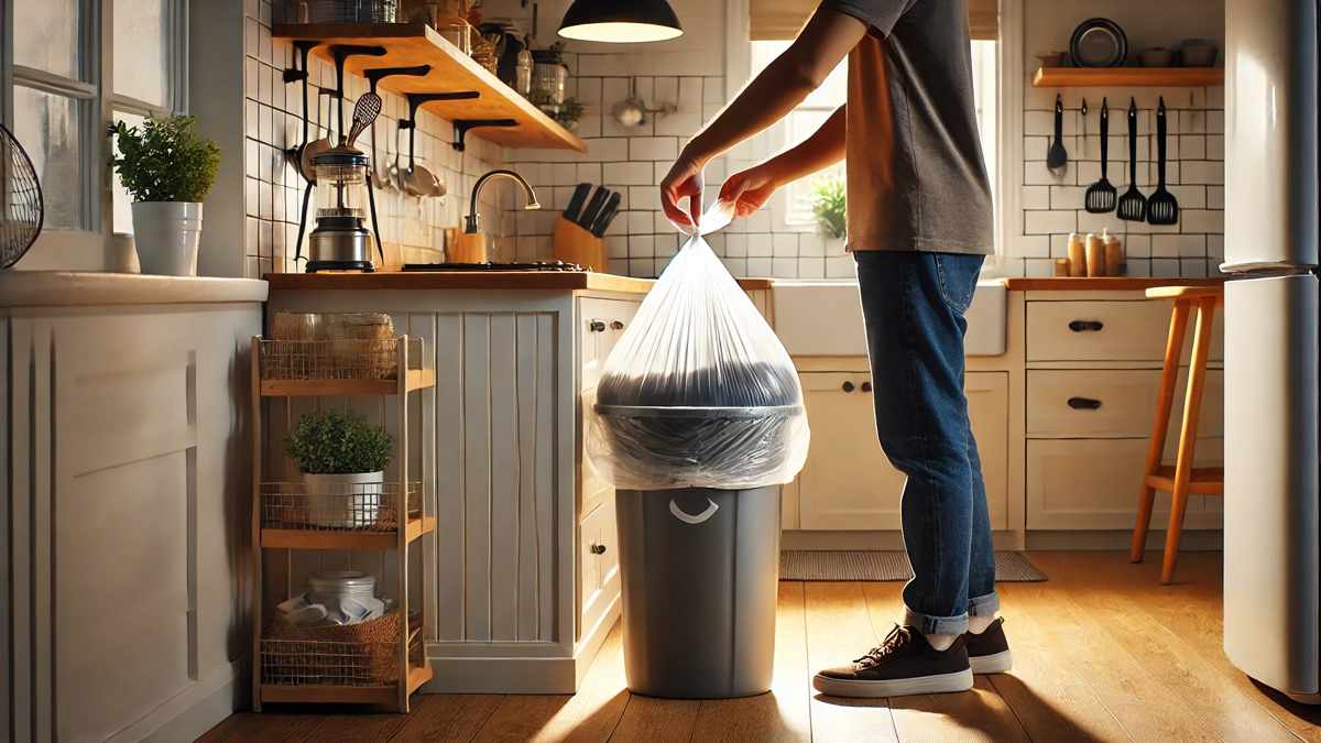 L’astuce géniale qui va révolutionner votre façon de gérer les sacs poubelle trop grands !